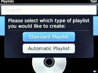 If you selected Standard Playlist in step 2: