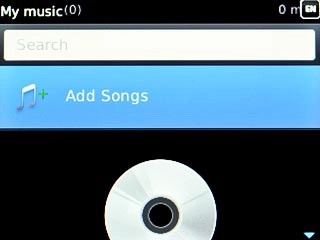 Scroll to Add Songs and press the Navigation key.
