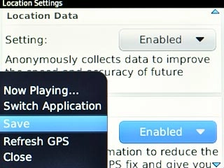 Scroll to Save and press the Navigation key.