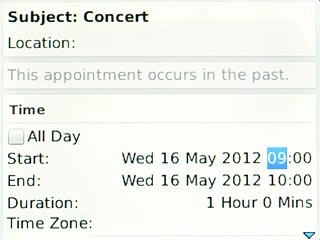 Highlight Start and End and follow the instructions on the display to select start and end time.Follow the instructions on the display to key in further information.