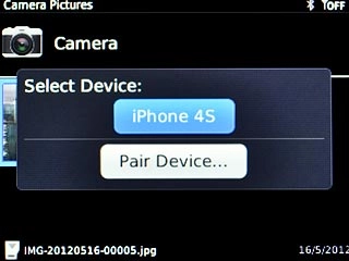 Highlight the required device or Pair Device... and press the Navigation key.