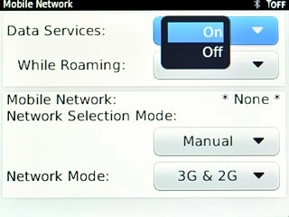 Highlight On or Off and press the Navigation key.