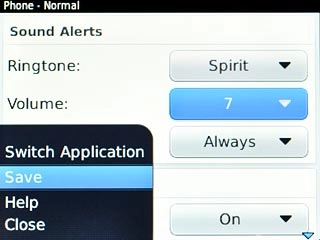 Scroll to Save and press the Navigation key.