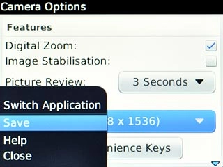 Scroll to Save and press the Navigation key.