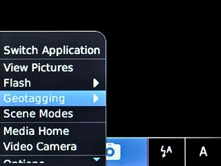 Scroll to Geotagging and press the Navigation key.
