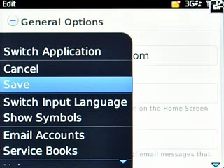 Scroll to Save and press the Navigation key.