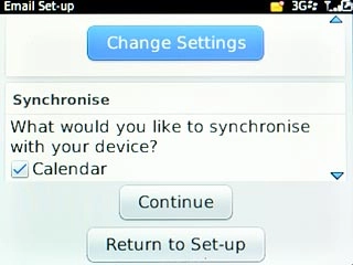 Scroll to Change Settings and press the Navigation key.