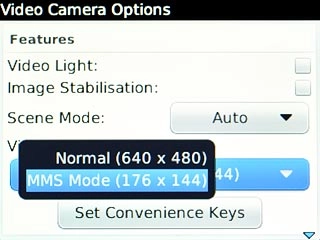 Highlight the required setting and press the Navigation key.