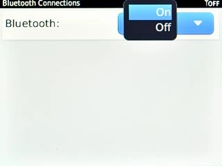 Scroll to On and press the Navigation key.