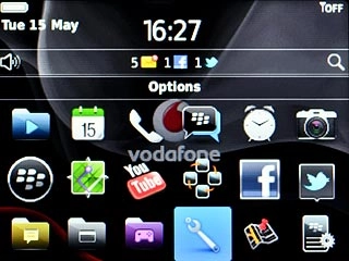 Scroll to Options and press the Navigation key.