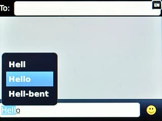 Highlight the required word and press the Navigation key.