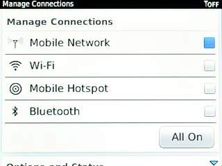 When the box next to the menu item is empty, flight mode is turned on.