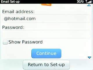 Scroll to Continue and press the Navigation key.