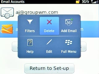 Scroll to Delete and press the Navigation key.