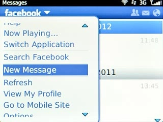 Scroll to New Message and press the Navigation key.
