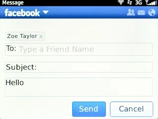 Scroll to Send and press the Navigation key.