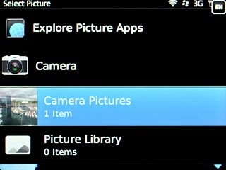 To upload a saved picture:Highlight the required folder and press the Navigation key.