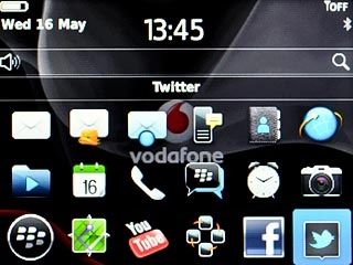 Scroll to Twitter and press the Navigation key.