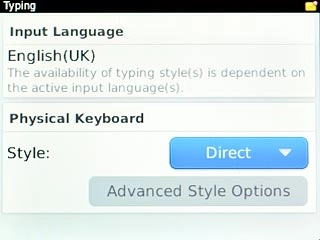 Scroll to Style and press the Navigation key.