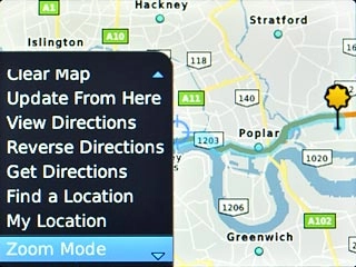 Scroll to Zoom Mode and press the Navigation key.
