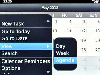 Scroll to Agenda and press the Navigation key.