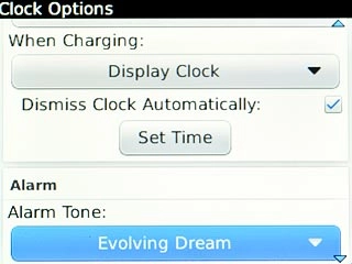 Scroll to Alarm Tone and press the Navigation key.
