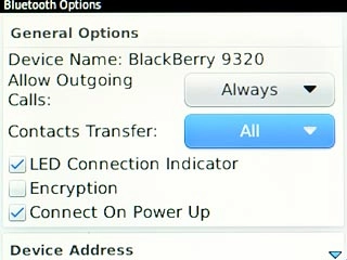 Scroll to Contacts Transfer and press the Navigation key.