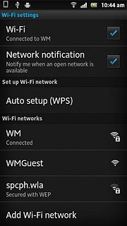 When the box next to the menu item is ticked (V), Wi-Fi is turned on.