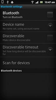 Press Bluetooth to turn Bluetooth on or off.