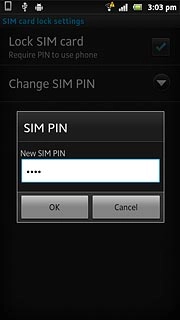 Key in a new four-digit PIN and press OK.