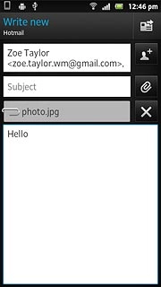 Press the send icon when you've finished your email message.