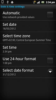 Press Select time zone.