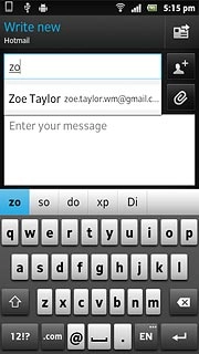 Key in the first letters of the required contact.Matching contacts are displayed.Press the required contact.
