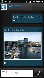 Press and hold the required picture message until a pop-up menu is displayed.