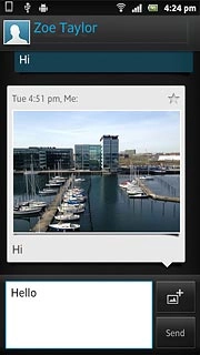 Write the required text and press Send.