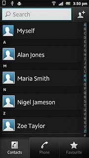 Press the new contact icon.