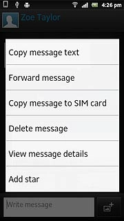 Press Delete message.