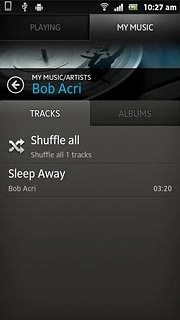 Press the required audio file.