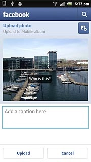 Key in text for the picture.Press Upload.