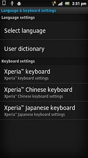 Press Select language.