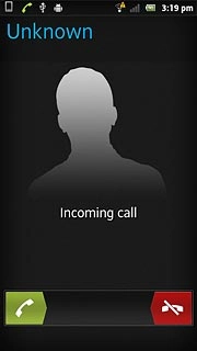 Press the answer icon and drag the icon right.