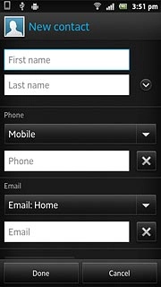 Press First name and key in the required first name.