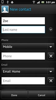 Press Last name and key in the required last name.