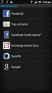 Press the required social network or the required email account.