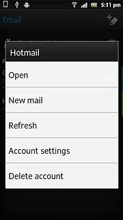Press Account settings.