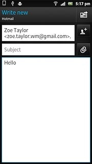 Press the attachment icon.