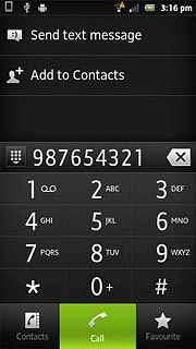 Key in the required number and press Call.