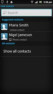 If the required contact isn't displayed:Press Show all contacts.
