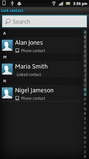 Press the required contact.