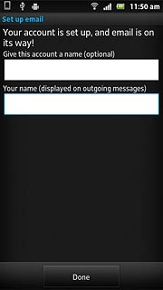 Press Done.Wait while your phone retrieves new email messages.